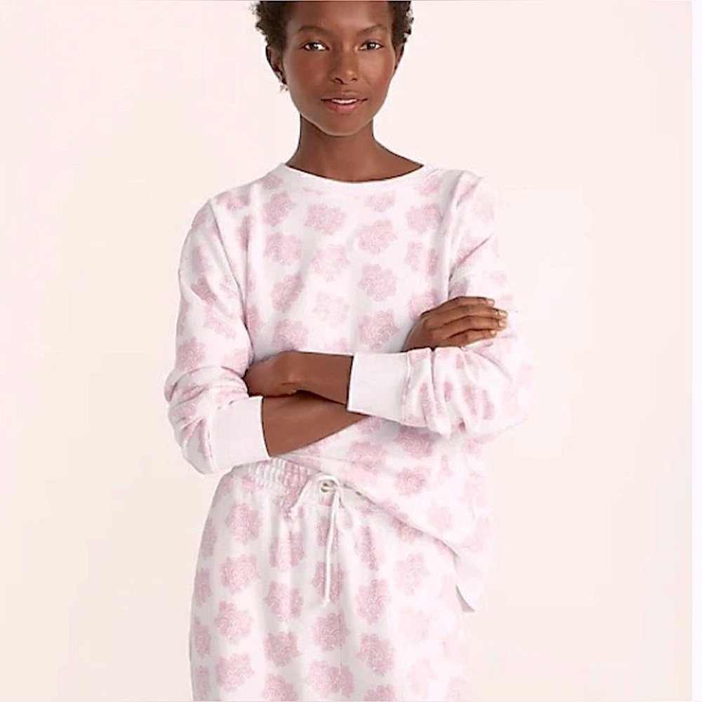 J. Crew University Terry Crew Sweatshirt Paisley S